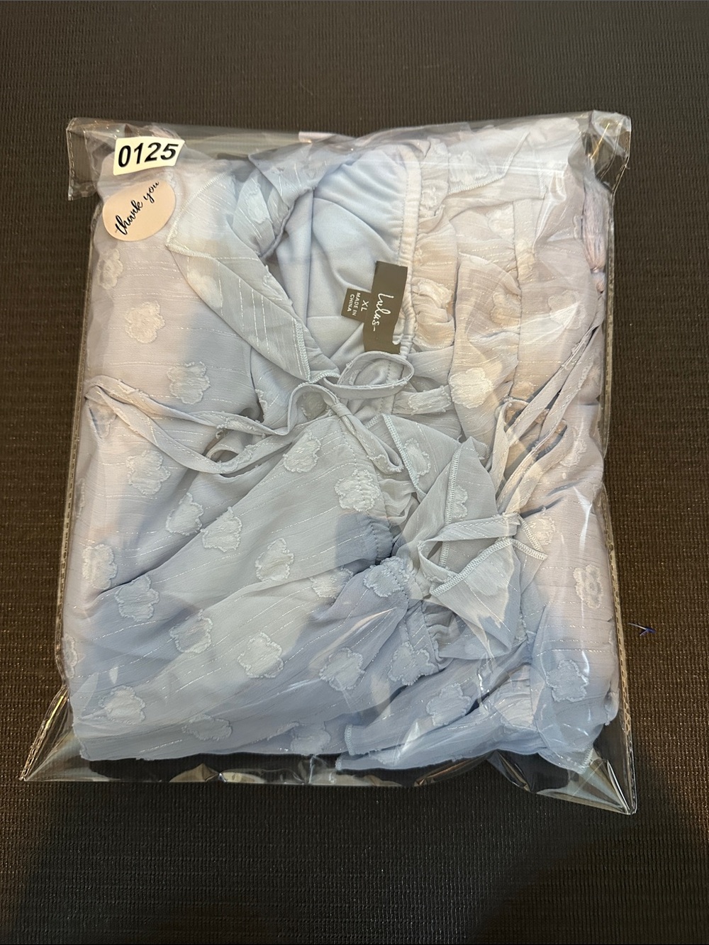 Lulus NWT Easily Adored Light Blue Floral Appliques Maxi Graduation Bridal Dress - Picture 12 of 13